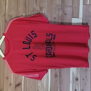 St. Louis Cardinals Polyester T-Shirt, Size M, Red, Navy, Baseball